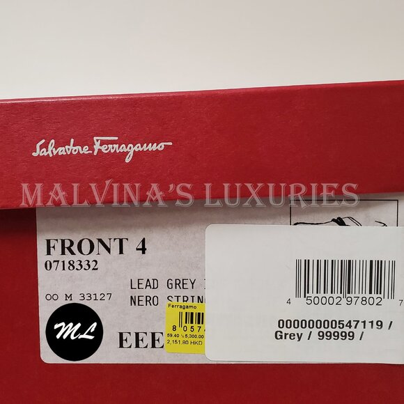 SALVATORE FERRAGAMO SHOES FRONT DRIVING LOAFERS SUEDE BRAIDED GANCINI - Picture 16 of 16